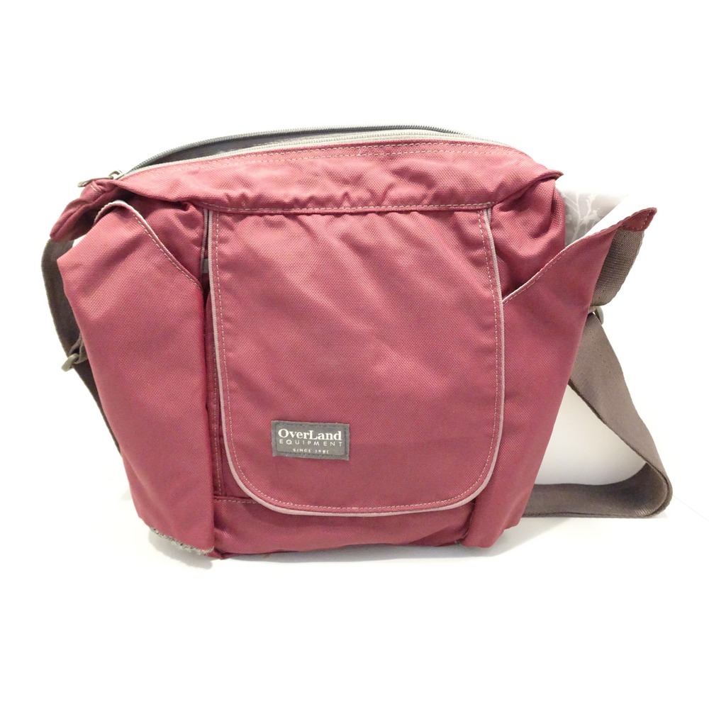 Overland Equipment Burgundy Red Ballistic Nylon Messenger Crossbody Bag